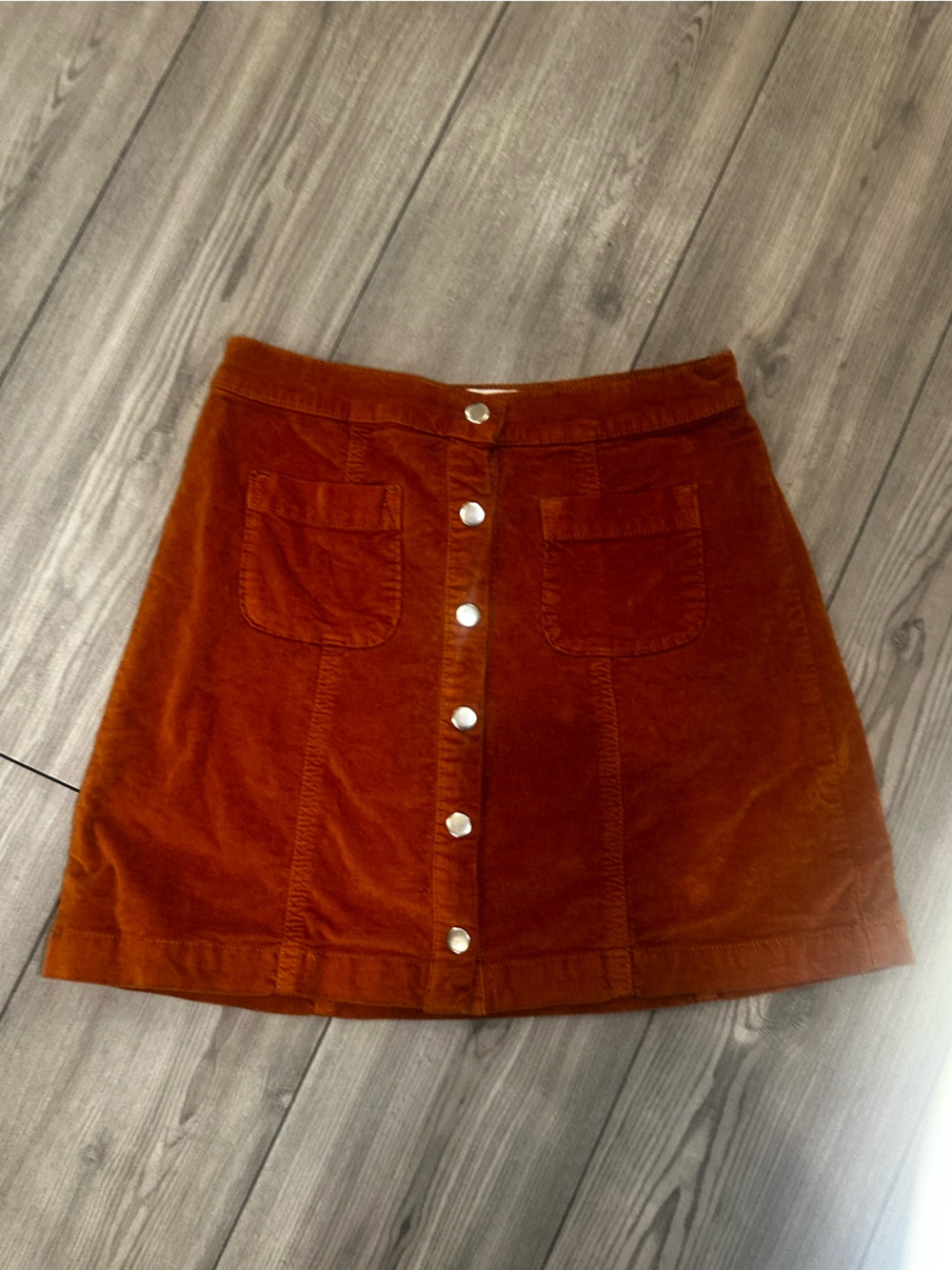 Urban Outfitters Orange Corduroy Mini Skirt Size Small